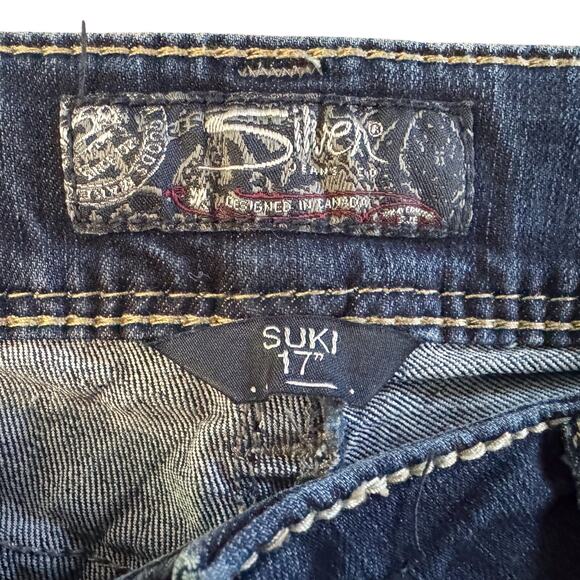 Silver Jeans Women's Size 29 29/31 Blue Dark Wash Suki Denim bootcut 1163 - Picture 4 of 14